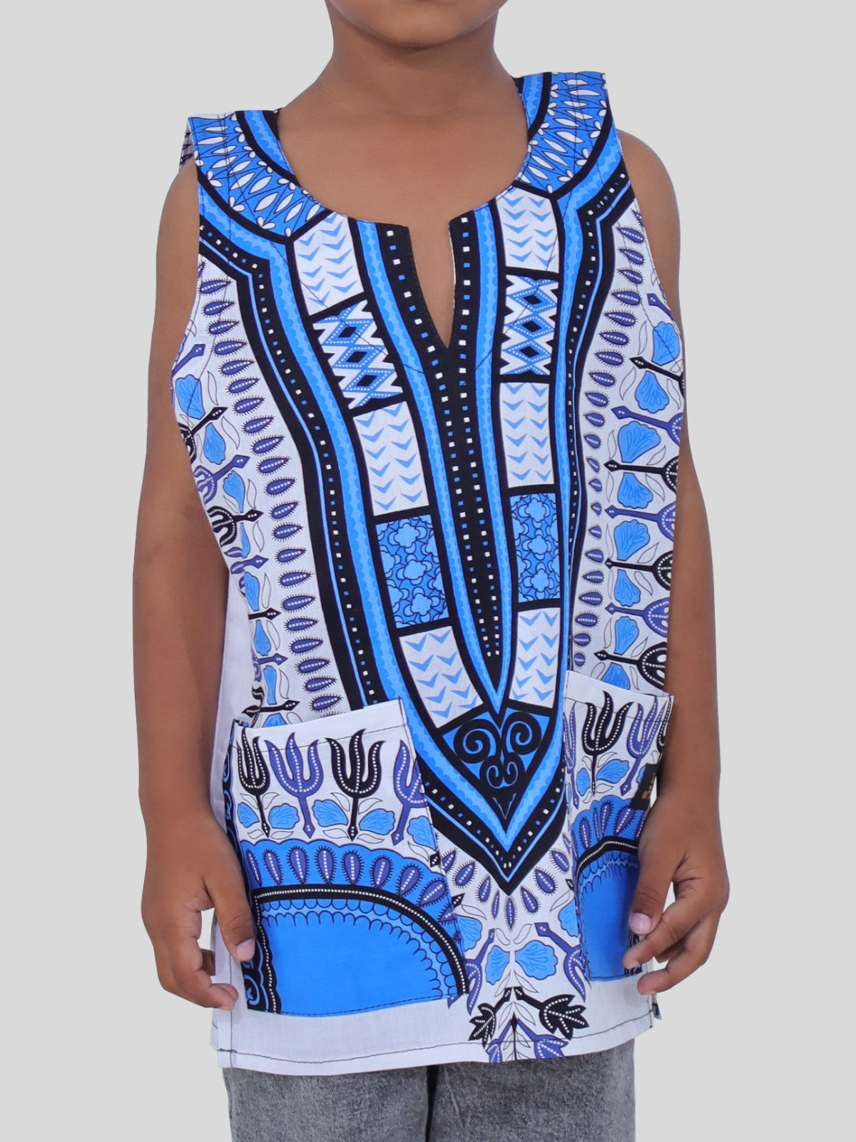 Africa Dashiki Childrens Shirt - Cotton Summer Vest