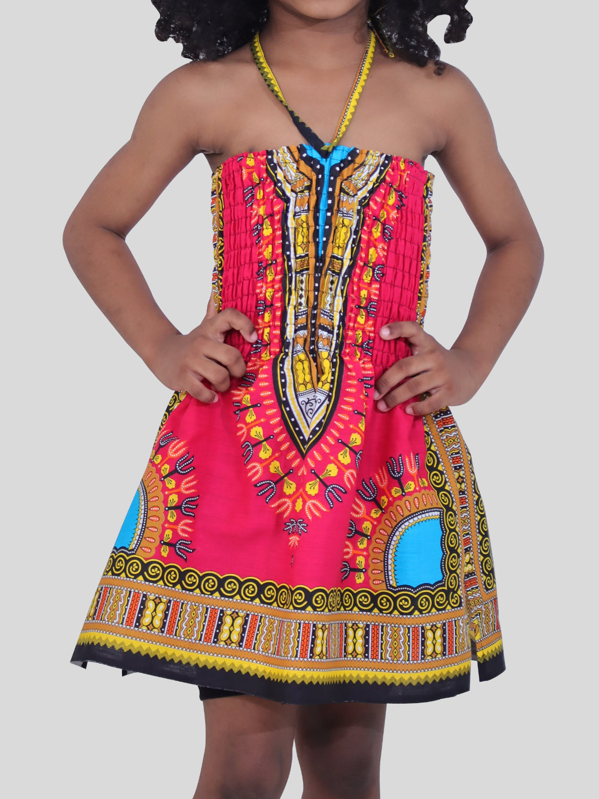 Africa Dashiki Girls Dresses - African Child Smock Chest Strap