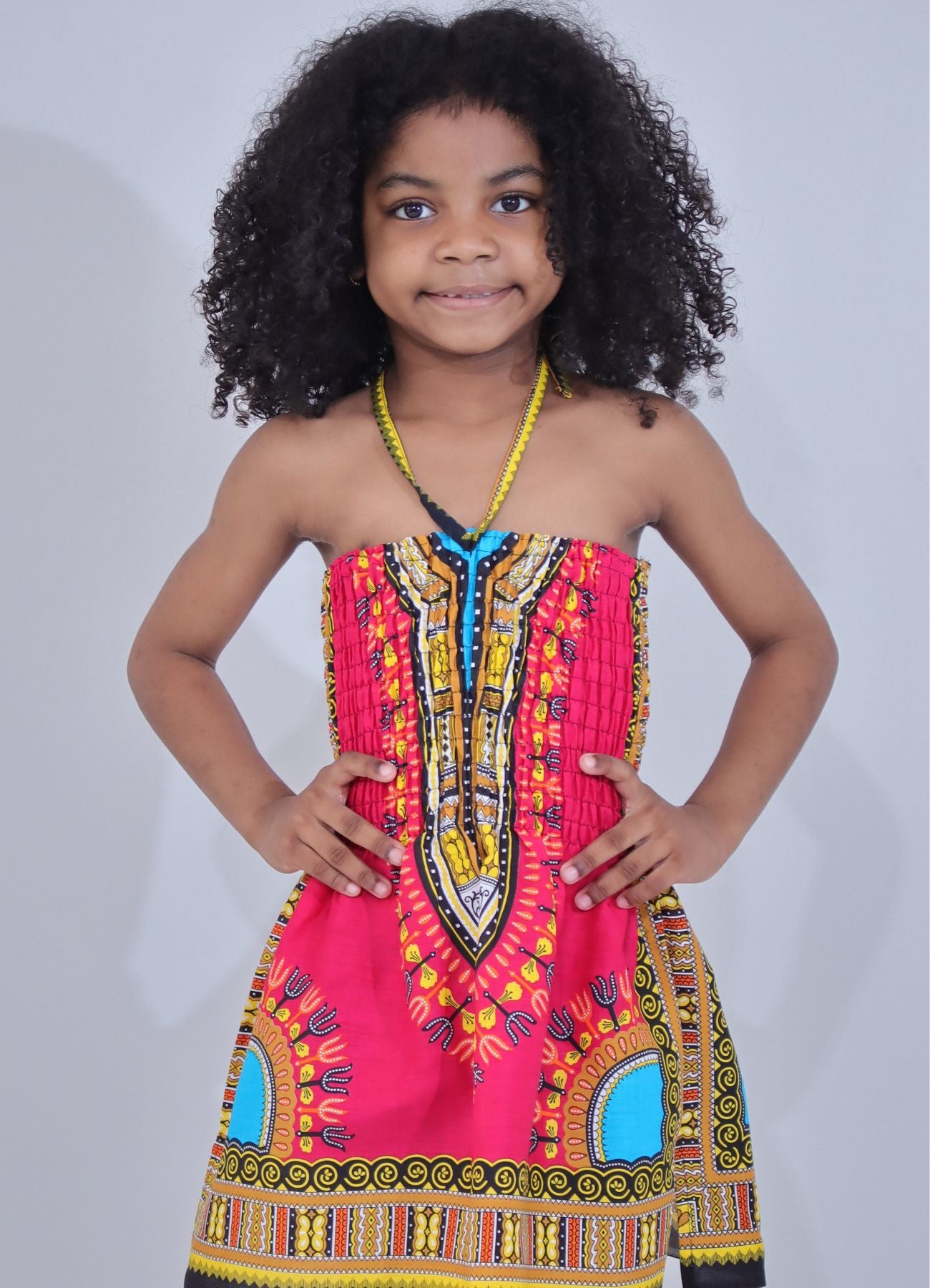 Africa Dashiki Girls Dresses - African Child Smock Chest Strap