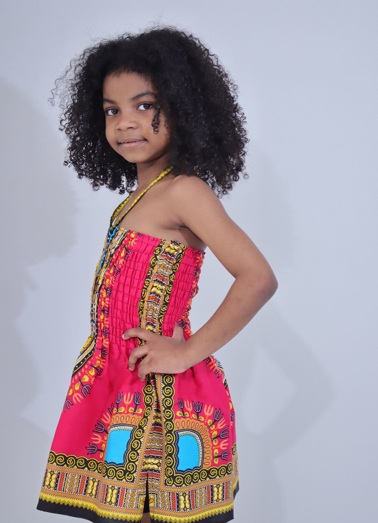 Africa Dashiki Girls Dresses - African Child Smock Chest Strap