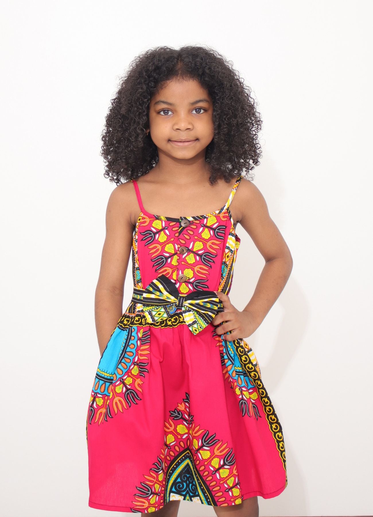 Africa Dashiki Girls Dresses - Light Cotton Sac Dress