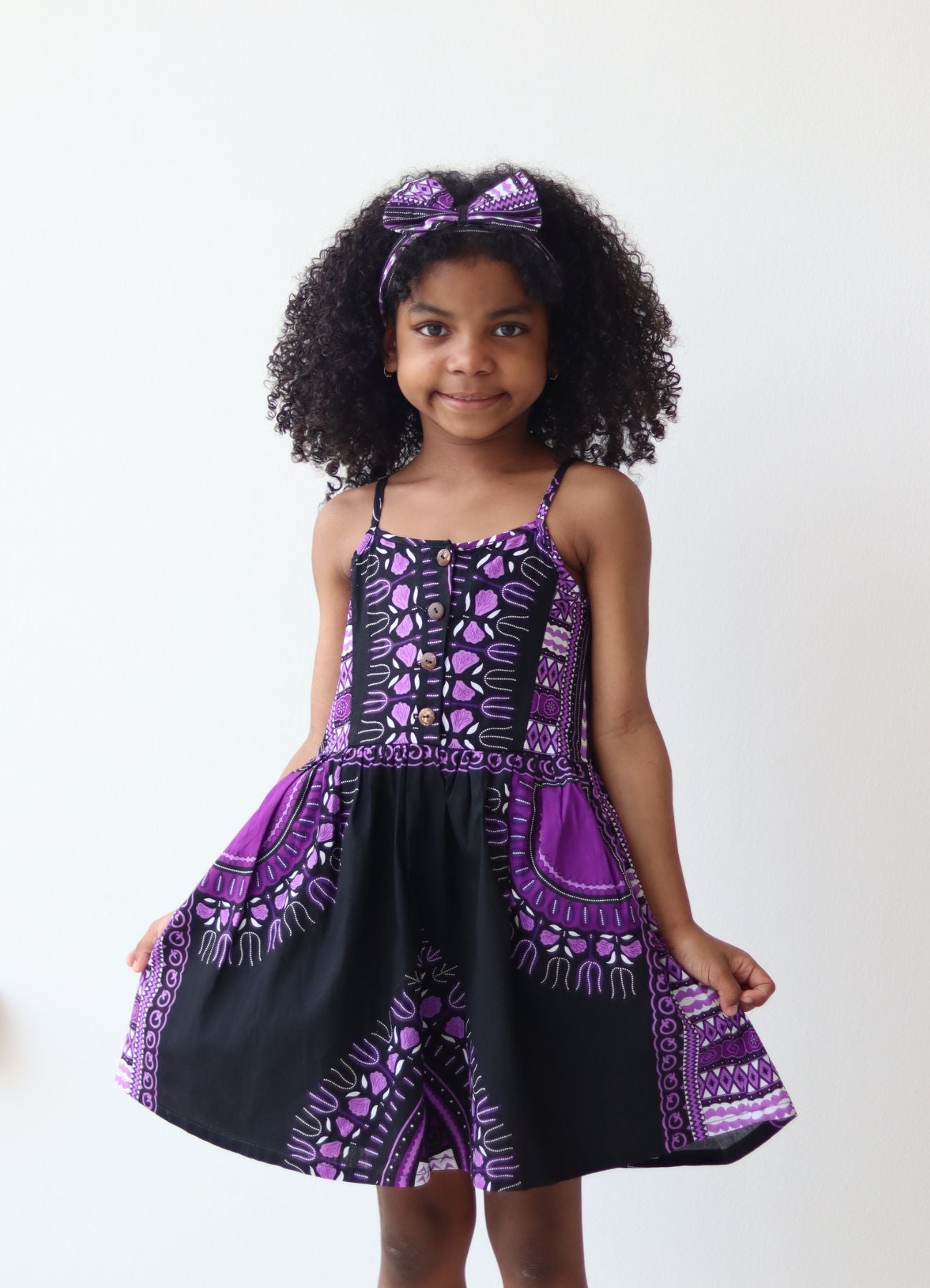 Africa Dashiki Girls Dresses - Light Cotton Sac Dress