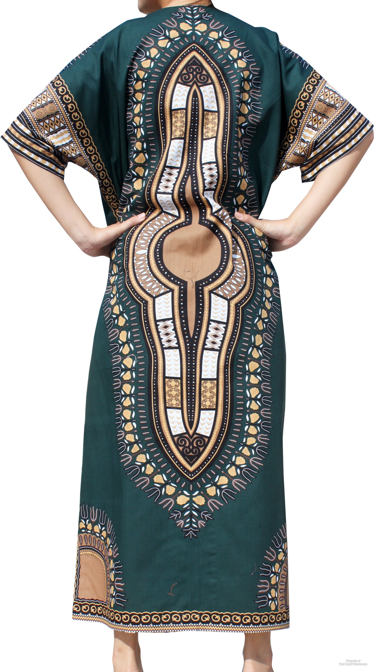 African Dashiki Robe Dress - Robe Womens With Short Sleeves