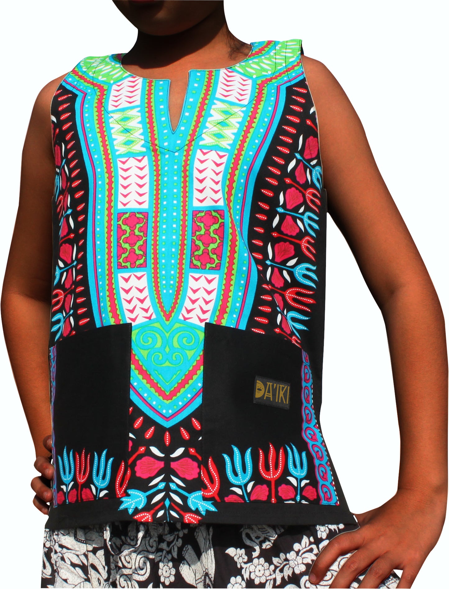 Africa Dashiki Childrens Shirt - Cotton Summer Vest