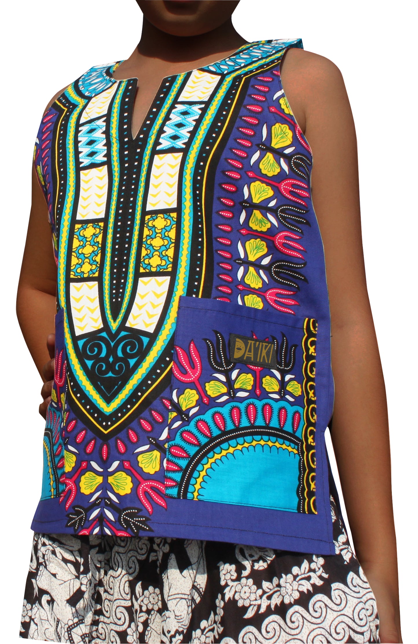 Africa Dashiki Childrens Shirt - Cotton Summer Vest