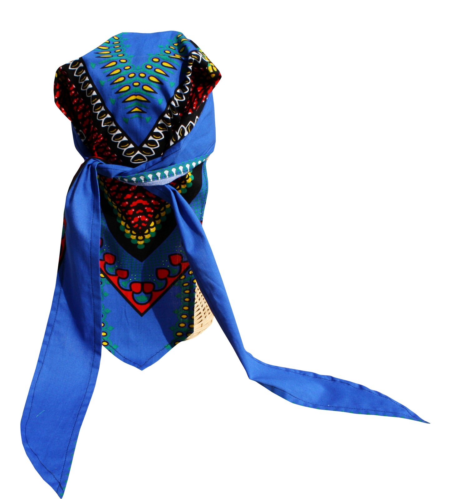 African Dashiki Cotton Pirates Hairtie - Bandana Tied Cap