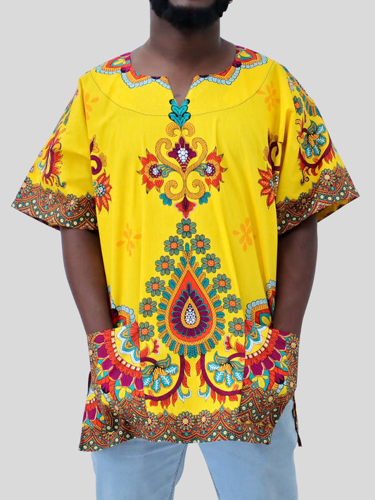 African Dashiki Unisex Shirt Standard Cotton 100% - Art Pattern