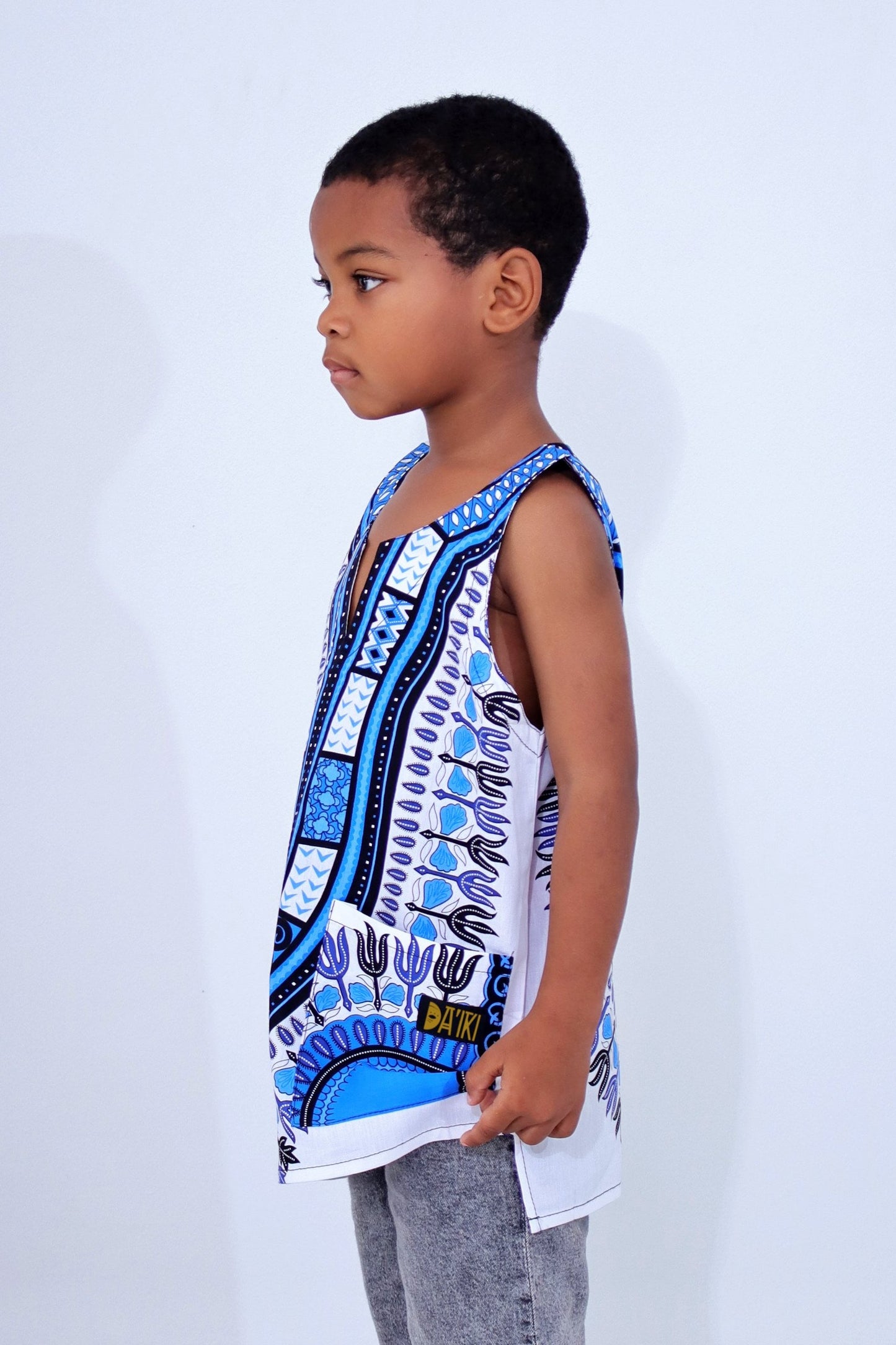 Africa Dashiki Childrens Shirt - Cotton Summer Vest