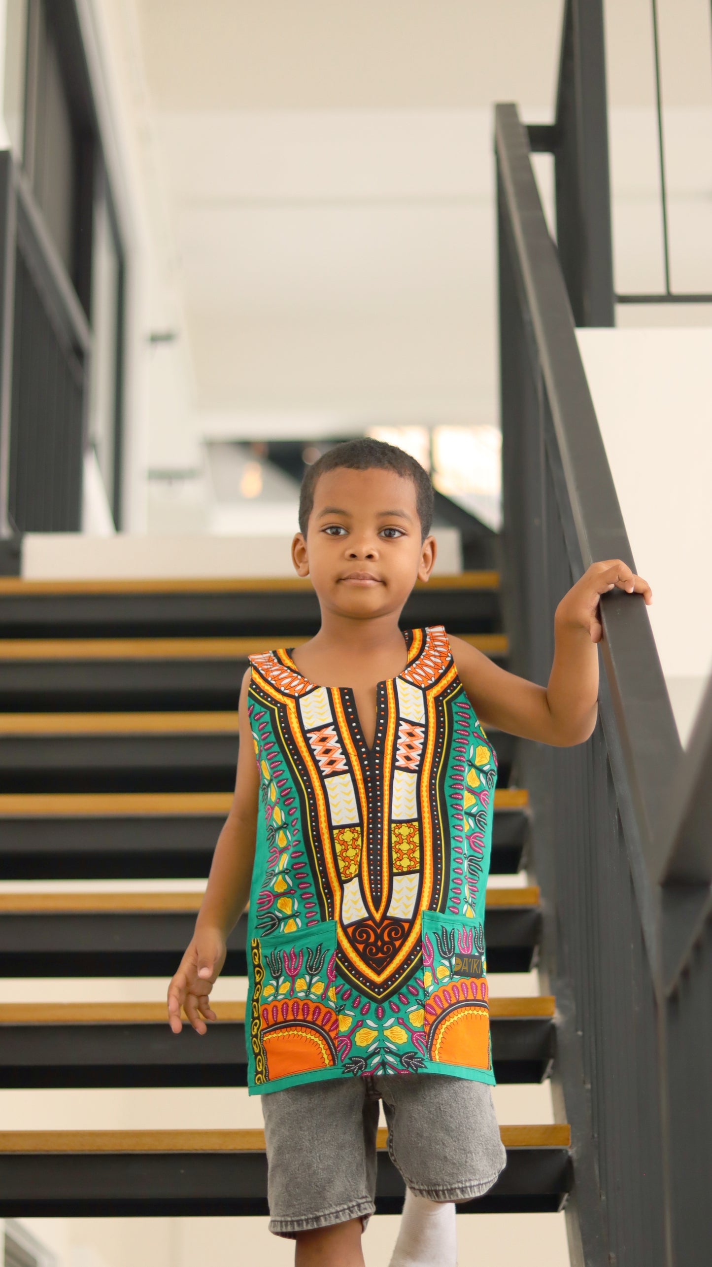 Africa Dashiki Childrens Shirt - Cotton Summer Vest