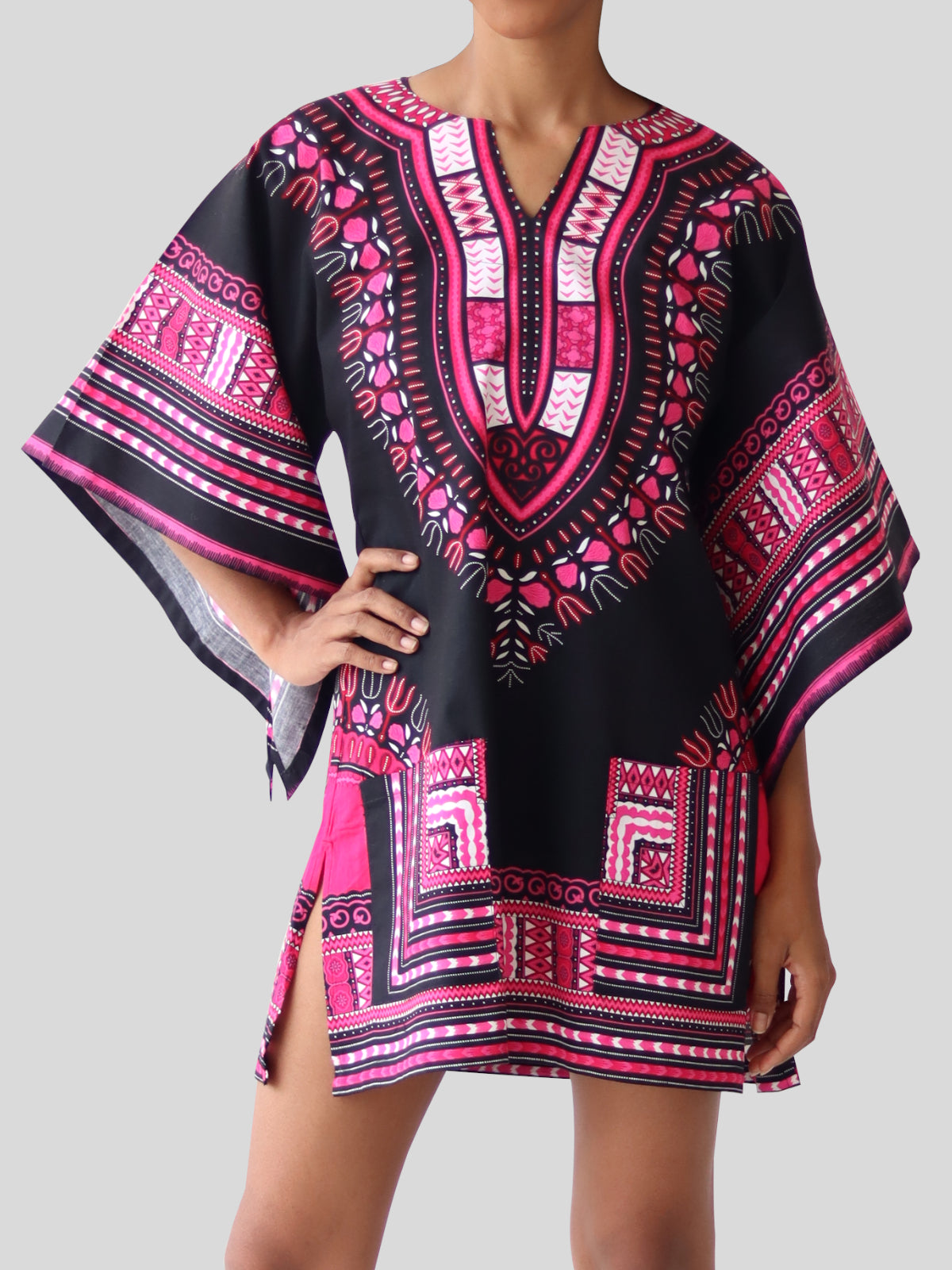 African Dashiki Womens Shirt - Big Witch Long Sleeves