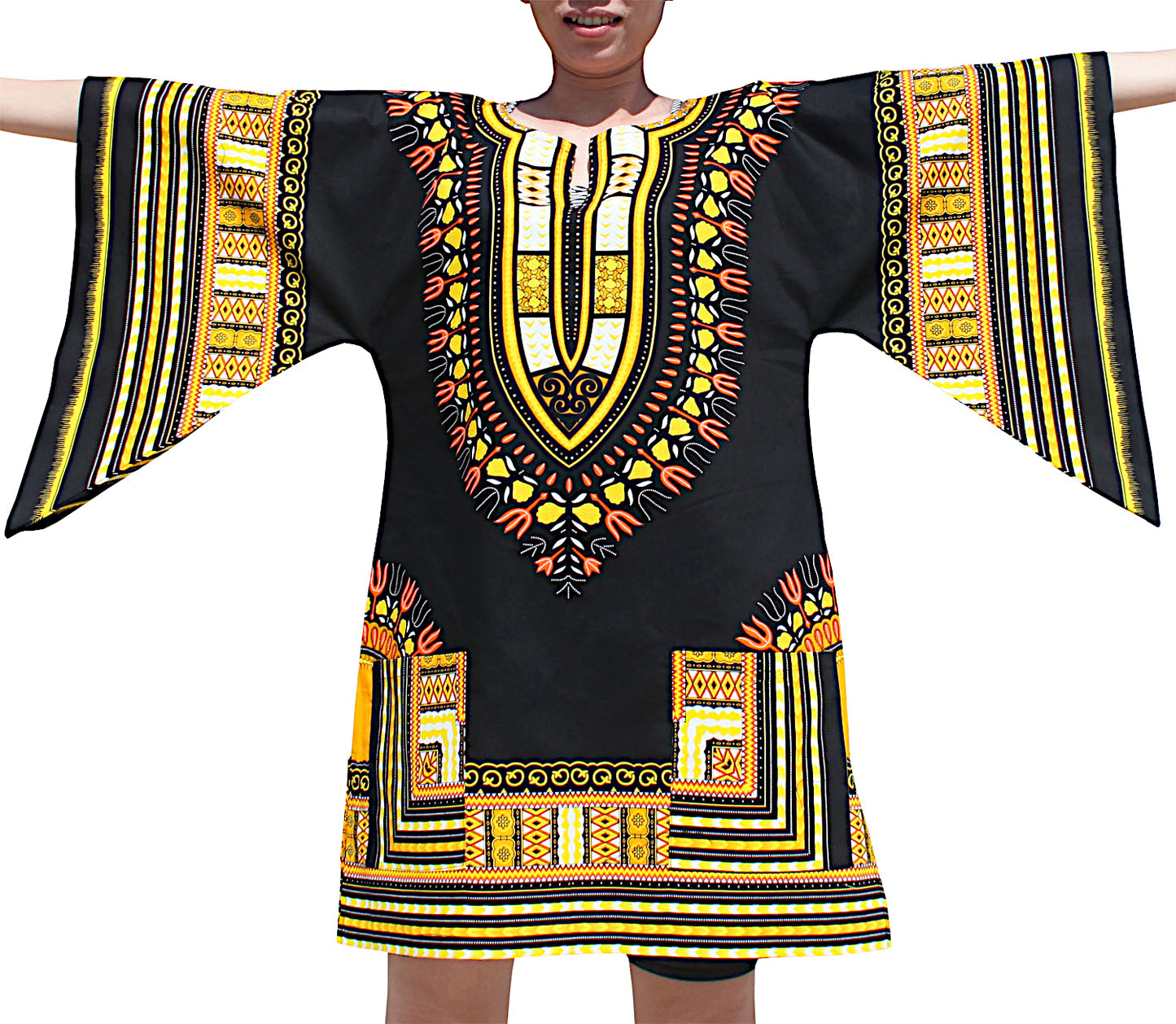 African Dashiki Womens Shirt - Big Witch Long Sleeves