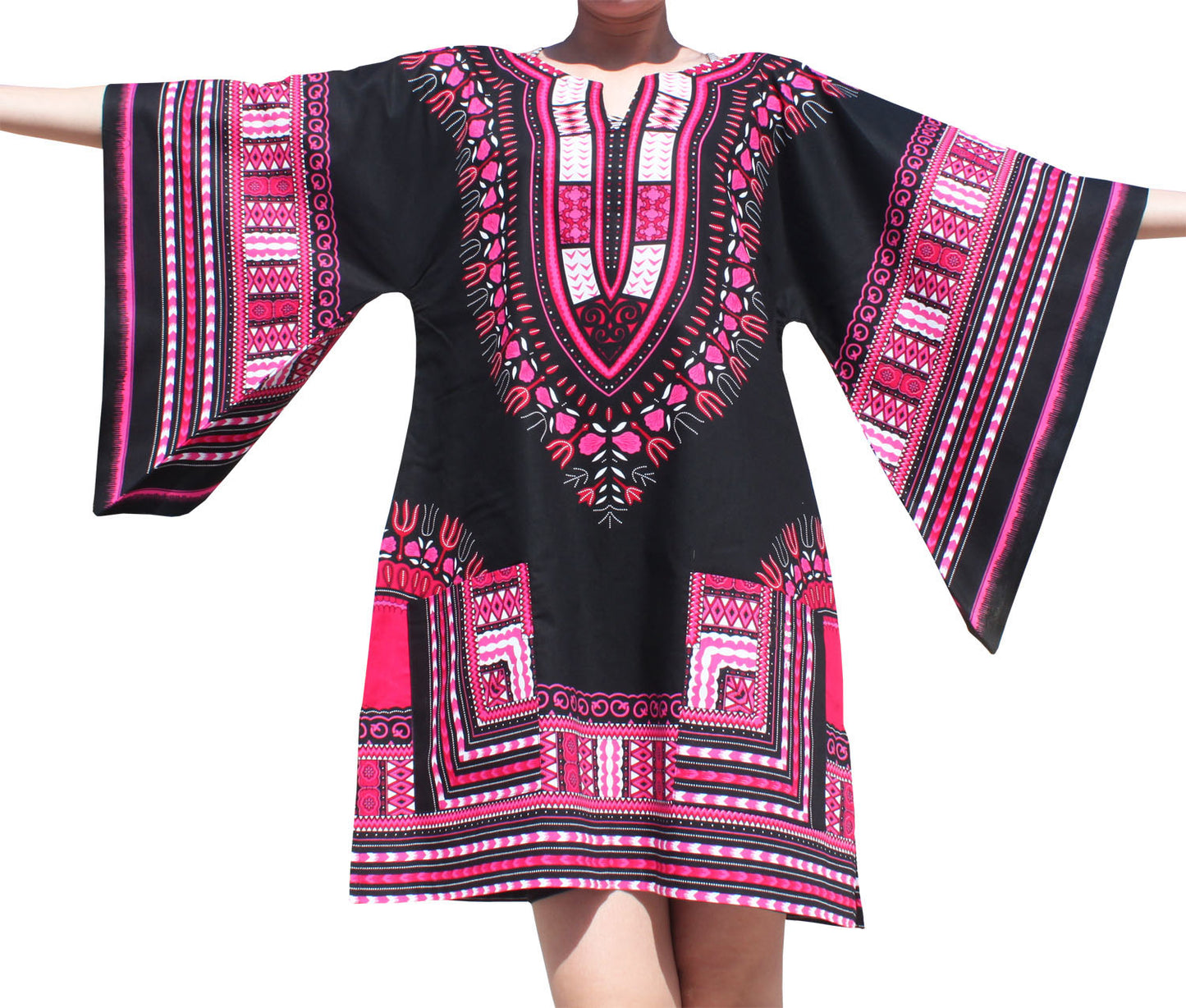 African Dashiki Womens Shirt - Big Witch Long Sleeves