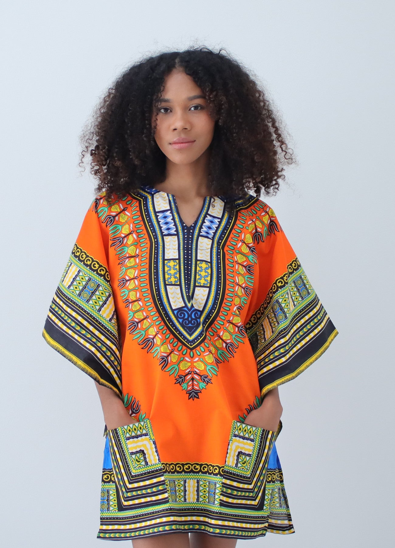 African Dashiki Womens Shirt - Big Witch Long Sleeves