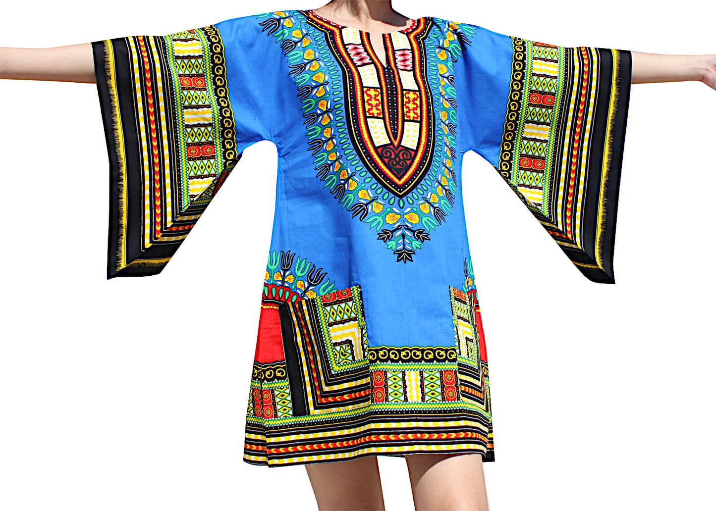 African Dashiki Womens Shirt - Big Witch Long Sleeves