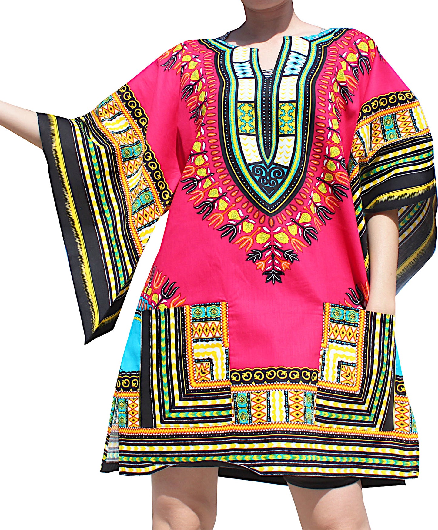 African Dashiki Womens Shirt - Big Witch Long Sleeves