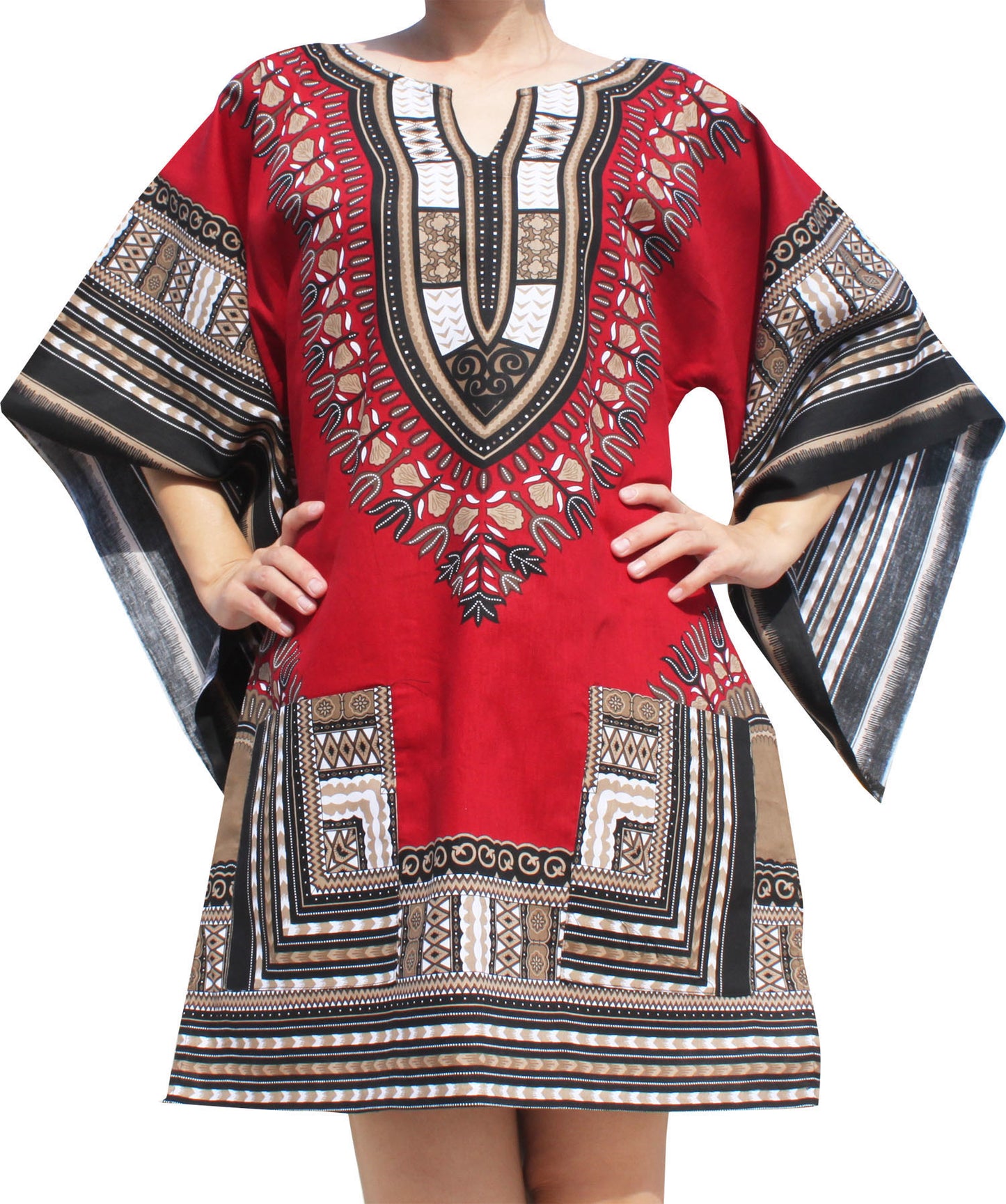 African Dashiki Womens Shirt - Big Witch Long Sleeves