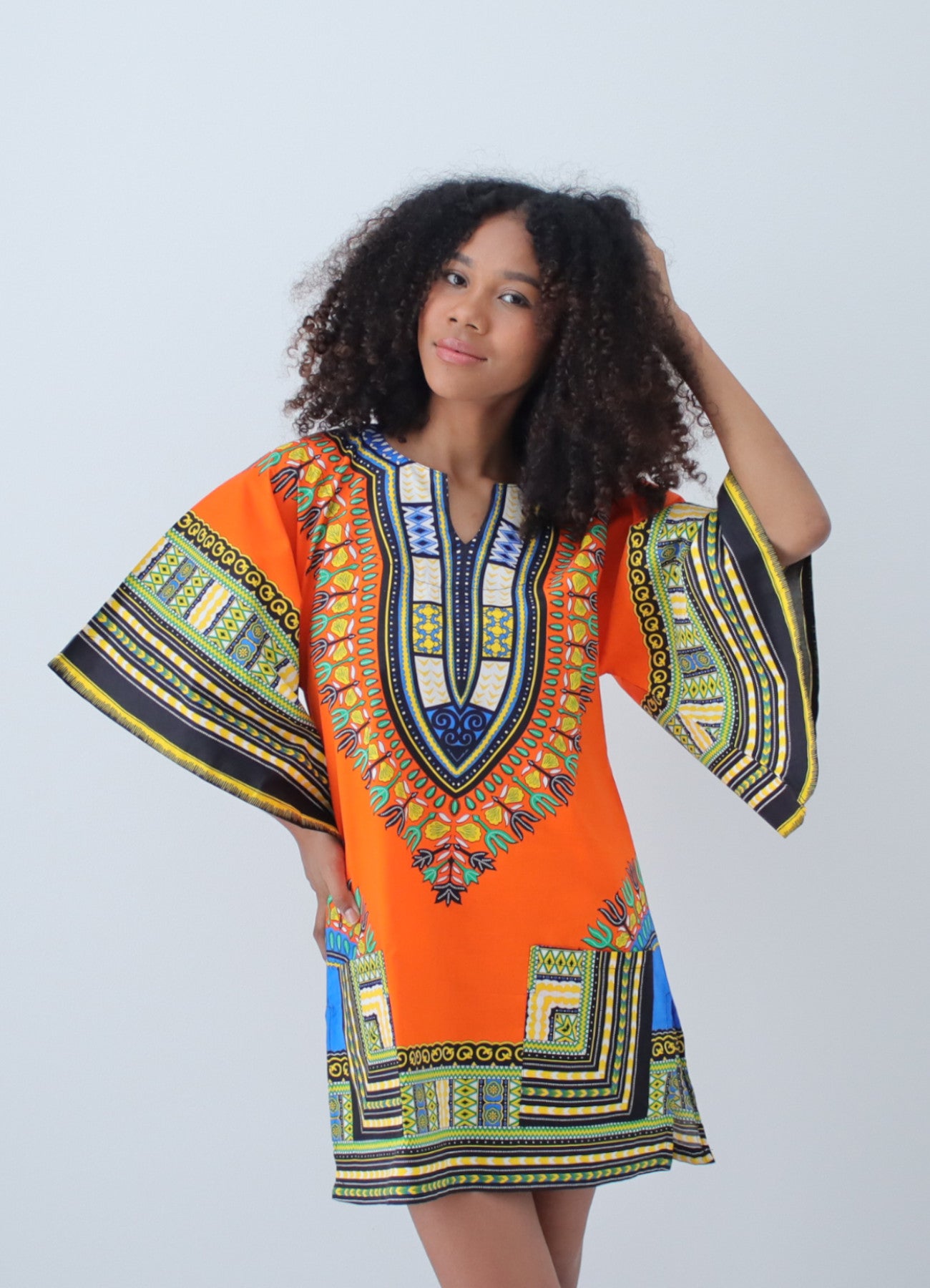 African Dashiki Womens Shirt - Big Witch Long Sleeves