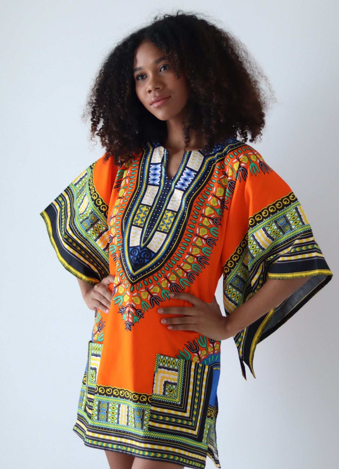 African Dashiki Womens Shirt - Big Witch Long Sleeves