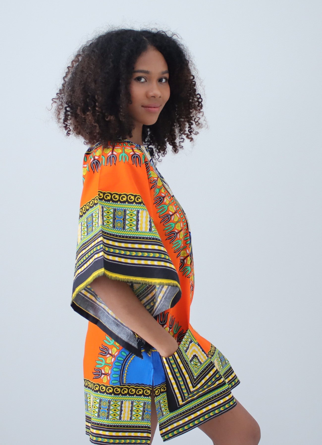 African Dashiki Womens Shirt - Big Witch Long Sleeves