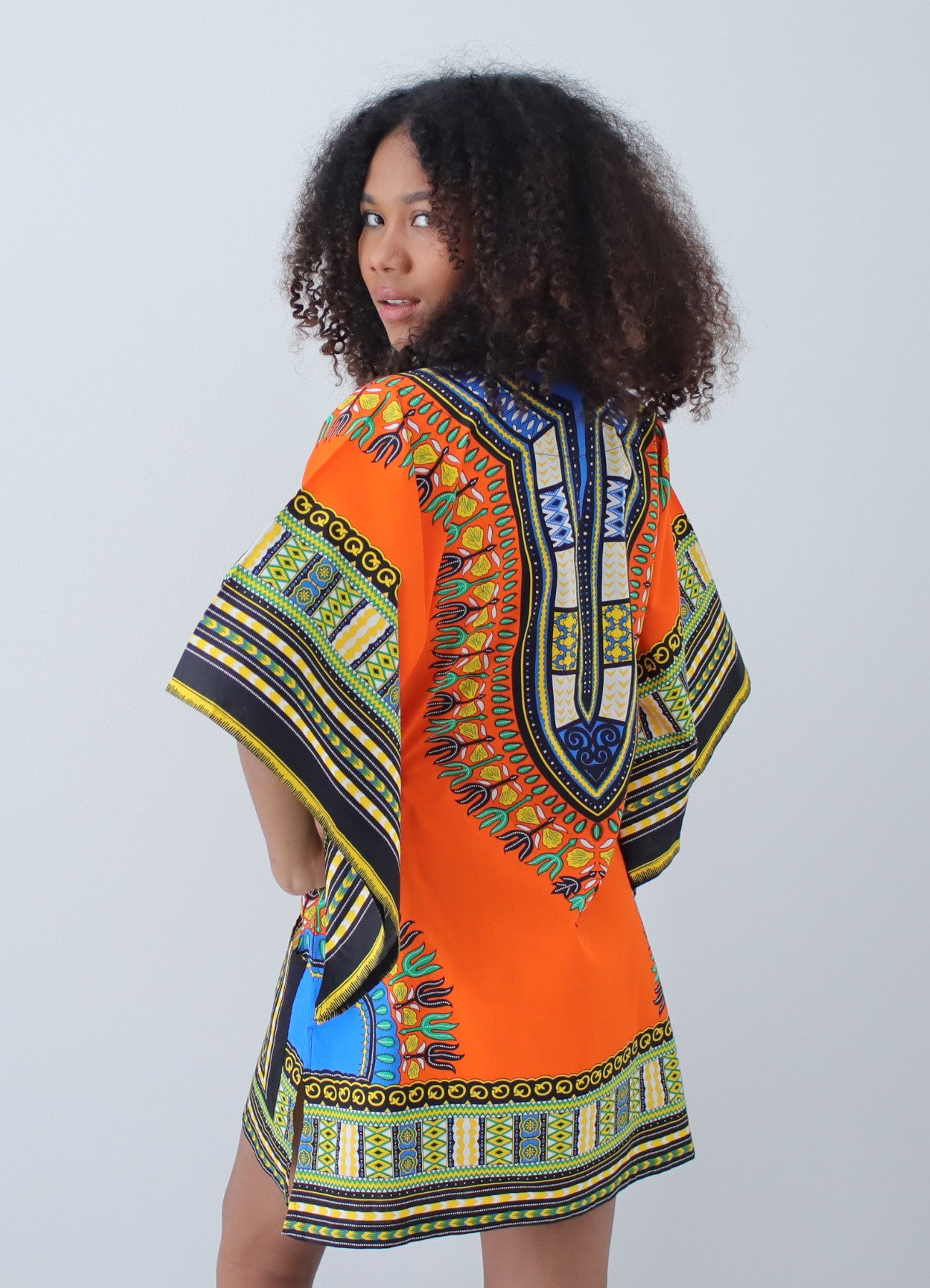 African Dashiki Womens Shirt - Big Witch Long Sleeves