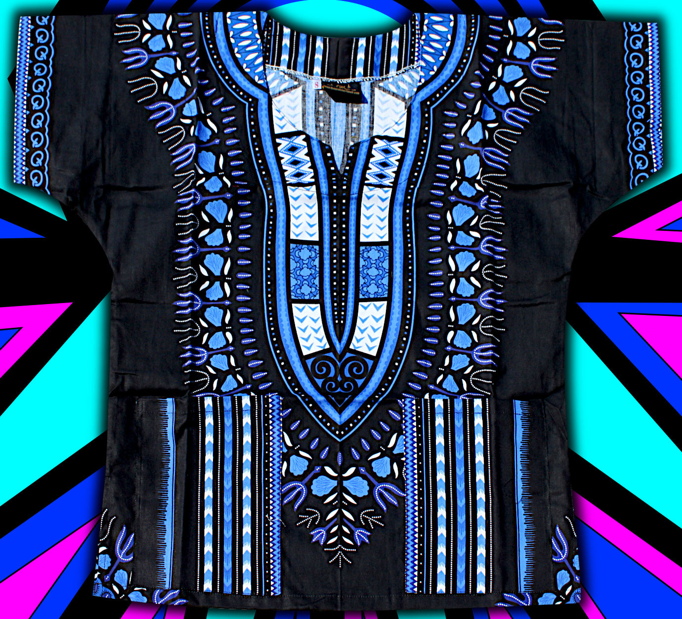 African Dashiki Children's Shirt Standard Cotton 100 % - Black