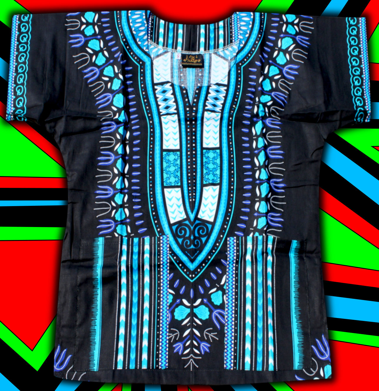 African Dashiki Children's Shirt Standard Cotton 100 % - Black