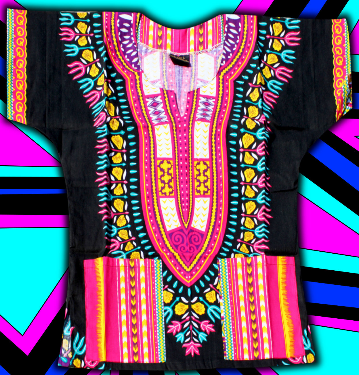 African Dashiki Children's Shirt Standard Cotton 100 % - Black