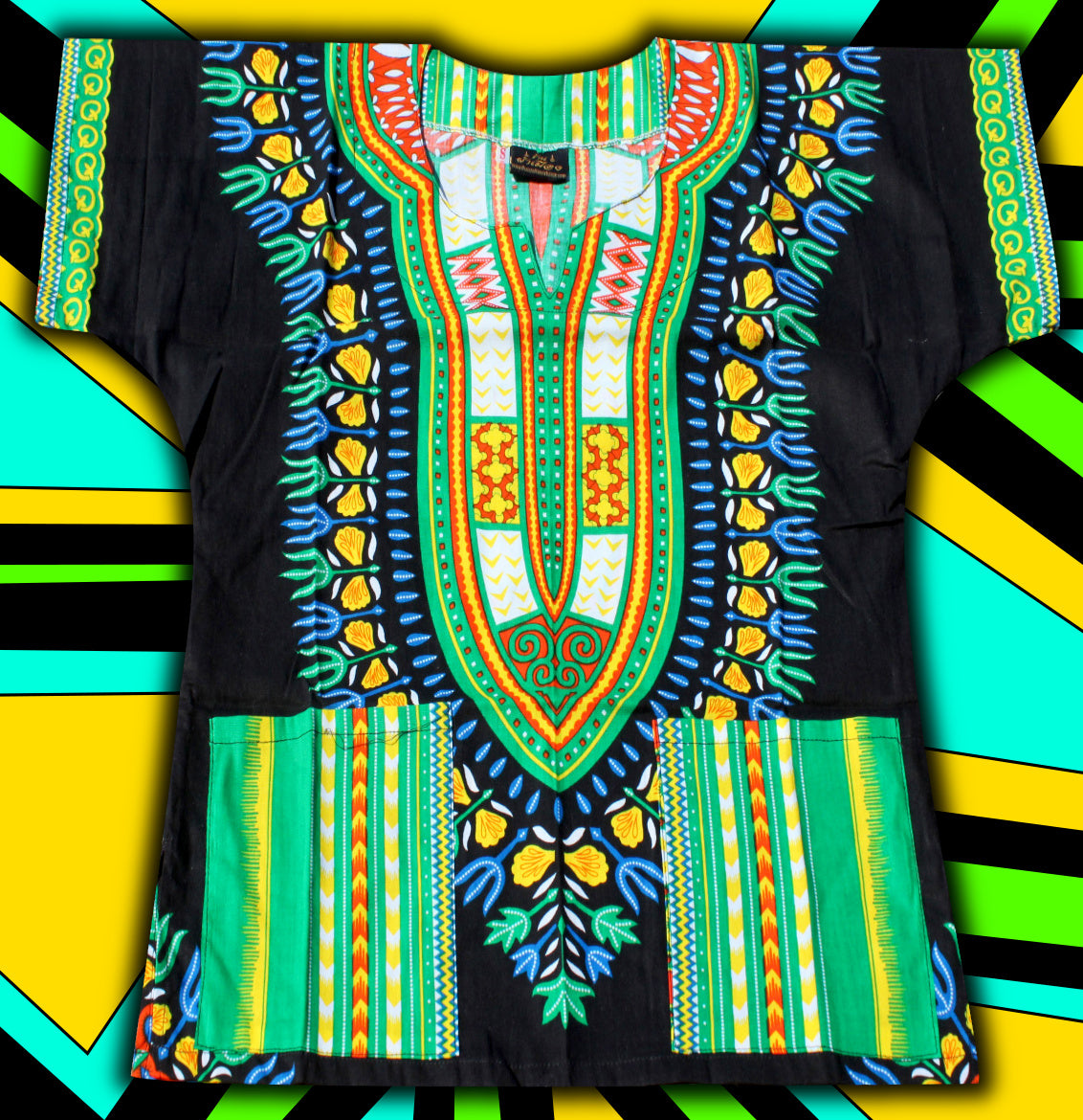 African Dashiki Children's Shirt Standard Cotton 100 % - Black