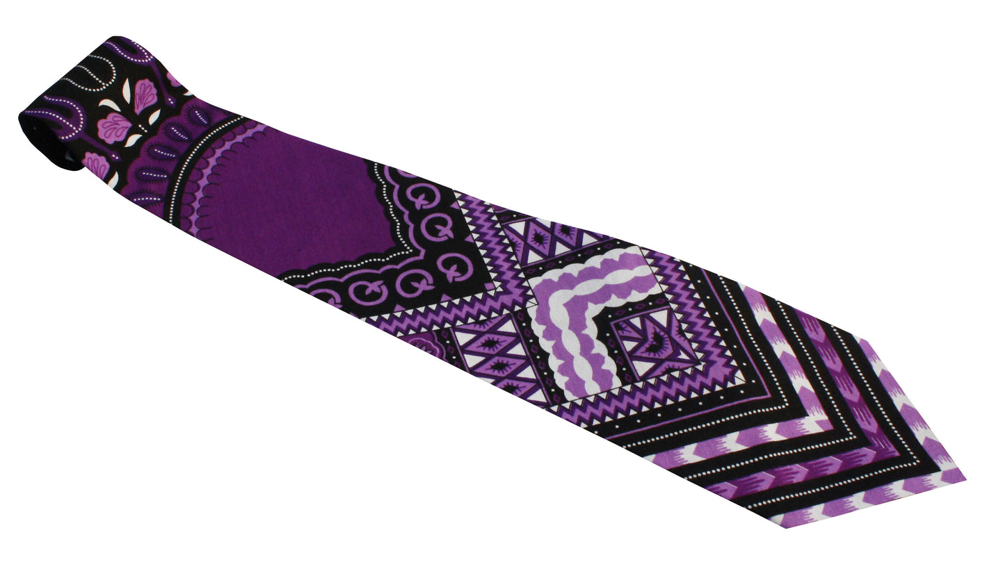 African Dashiki Necktie - Printed Cotton