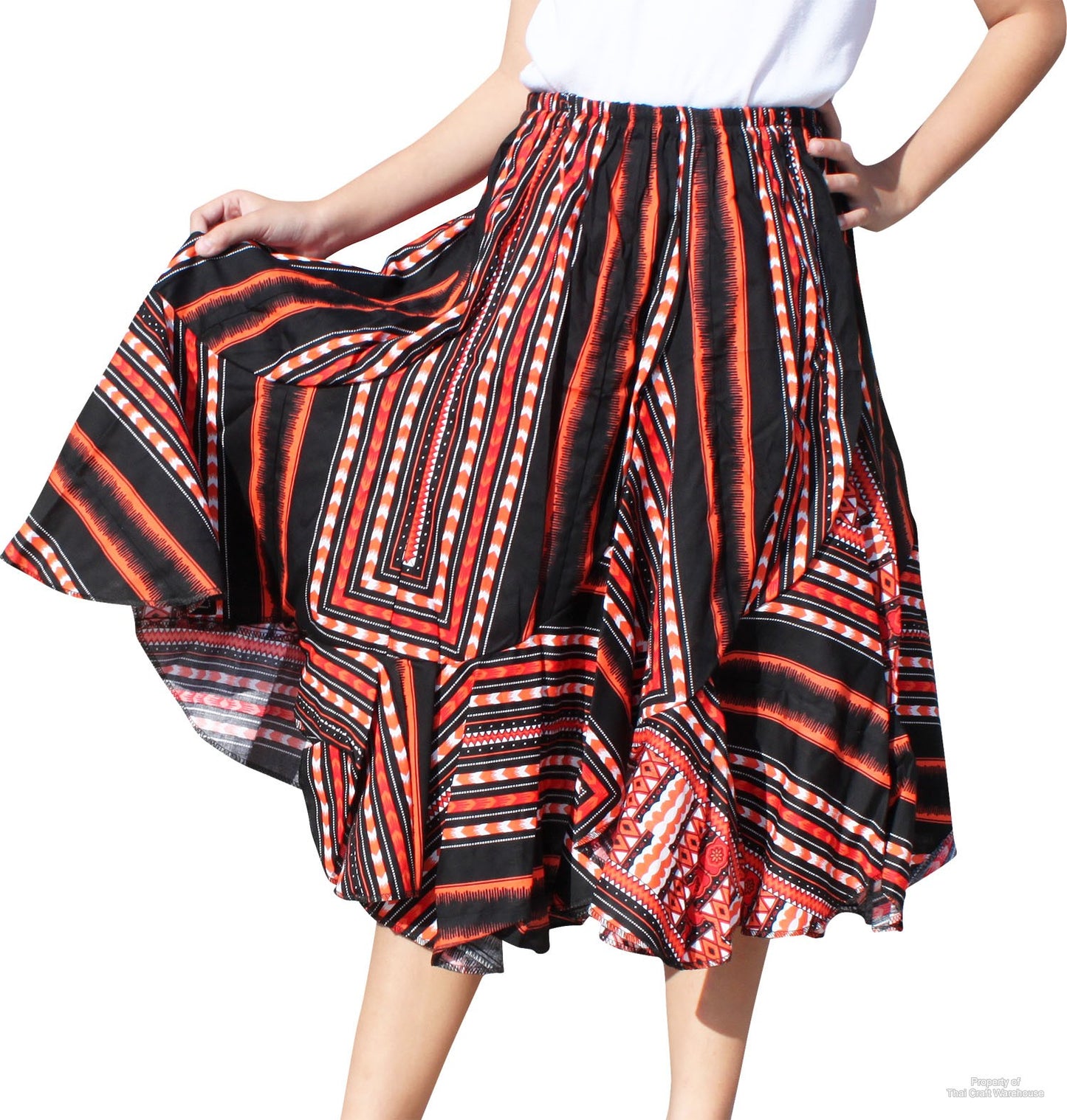 African Dashiki Short Gypsy Skirt - Patchwork Angle Carved